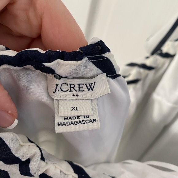 J.Crew Factory Navy & White Striped Halter Ruffle Dress - Picture 7 of 7